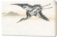 Obraz 90x60cm Common Crane, Kashu Japoński Vintage do Salonu