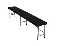 Ławka cateringowa turystyczna bankietowa składana do ogrodu tworzywo sztuczne kolor czarny D-20400