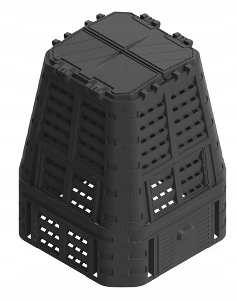 Kompostownik 740L | Czarny, Wymiary 93.3x93.3x113 cm, Kolor Czarny, Patrol Group zdjęcie 10