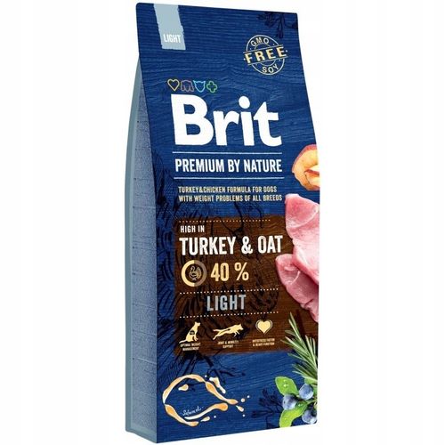 Brit Premium By Nature Light Karma Sucha Dla Psa Indyk Owies 2x15kg na Arena.pl