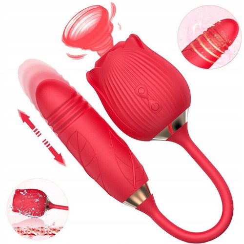 WIBRATOR POSUWISTY STYMULATOR ŁECHTACZKI MOCNE WIBRACJE RÓŻA CZERWONY na Arena.pl