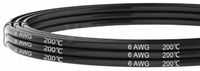 Przewód silikonowy 6 AWG czarny 1mb, (6AWG=16mm2)