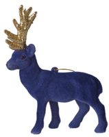 Renifer stojący welurowy granatowy