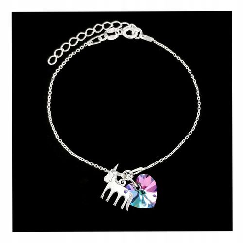 Bransoletka dla Dziewczynki Jednorożec Koń Srebro na Arena.pl