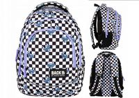 Plecak Szkolny Trzykomorowy Nietoperz Szachownica BackUP#G2