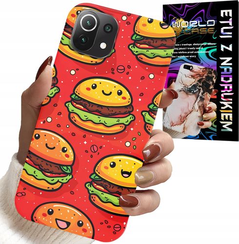 ETUI DO XIAOMI MI 11 LITE - SŁODKIE UŚMIECHNIĘTE BURGERY POKROWIEC na Arena.pl