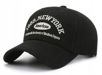 Czapka z daszkiem bejsbolówka NEW YORK bawełniana CZARNA Pako Jeans