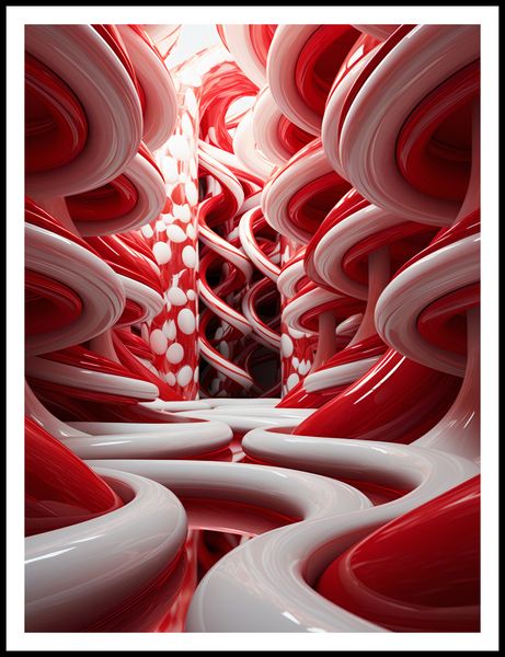 Plakat 75x100cm Czerwone Wiry zdjęcie 3