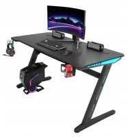 Biurko Gamingowe Komputerowe Stół dla Gracza Nowoczesne LED 120 cm