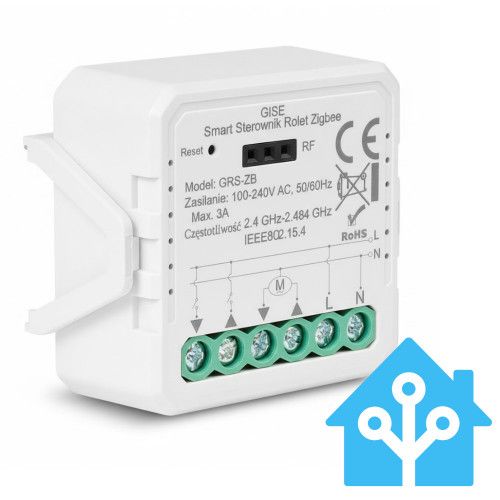 STEROWNIK DO ROLET GISE ZIGBEE HOME ASSISTANT 2 KANAŁY 240V zdjęcie 1