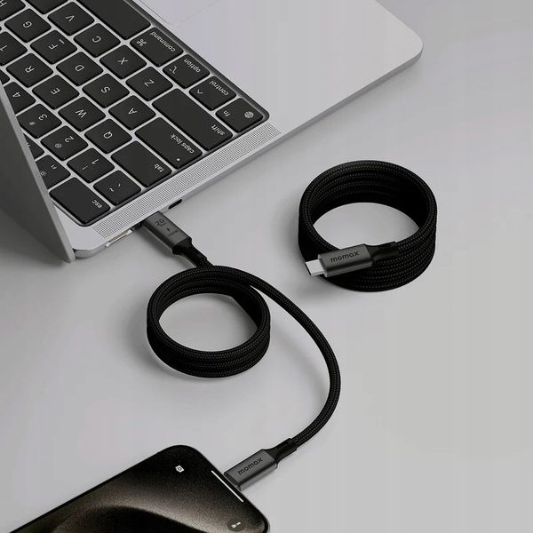 Kabel Momax USB typ C - USB typ C 1 m beżowy zdjęcie 4