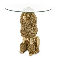 Stolik kawowy nowojorski złoty Pudel Premium 60x60x62