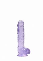 6"" / 15 Cm Realistic Dildo With Balls - Purple