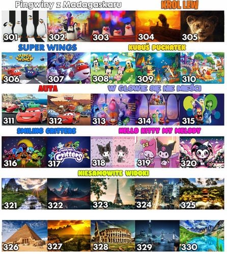 PUZZLE MYSZKA MICKEY MIKI WZORY Z BAJEK PREZENT DLA DZIECI 192el +WORECZEK na Arena.pl