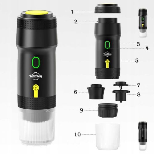 PRZENOŚNY EKSPRES DO KAWY 125W 3W1 Turystyczny Bezprzewodowy na Arena.pl