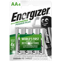 4X AKUMULATORKI BATERIE ENERGIZER RECHARGE PLUS R06/AA 2000MAH NAŁADOWANE