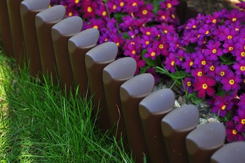 PALISADA OGRODOWA - UV- WYSOKA Wytrzymała Płotek Ogrodowy Obrzeże - Brązowa na Arena.pl