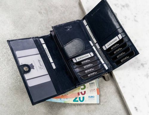 duży, skórzany portfel damski z systemem rfid - 4u cavaldi na Arena.pl