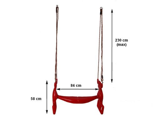 Huśtawka dwuosobowa plastikowa CZERWONY na Arena.pl