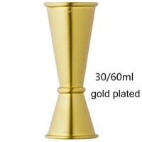 SHAKER Do Drinków i Koktajli -  Stalowy - DRINK BAR 30x60ml Złoty