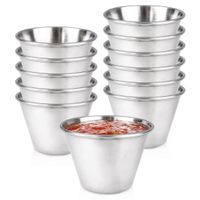 12x Miseczka Stalowa na Sos Dip Sosjerka Miska Dipówka Pojemnik 6 cm 75 ml
