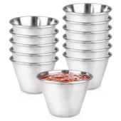 12x Miseczka Stalowa na Sos Dip Sosjerka Miska Dipówka Pojemnik 6 cm 75 ml