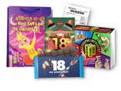 Czteropak imprezowy Kartka RECEPTA Czekolada Prezent na 18 urodziny On