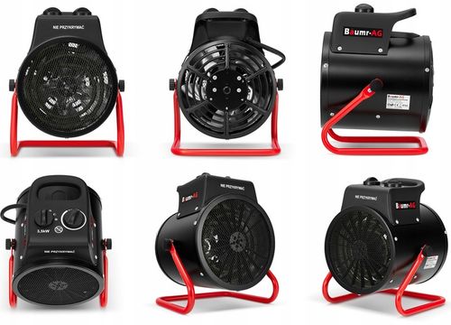 Nagrzewnica elektryczna BAUMR-AG 3,5kW 3500W dmuchawa farelka grzejnik na Arena.pl