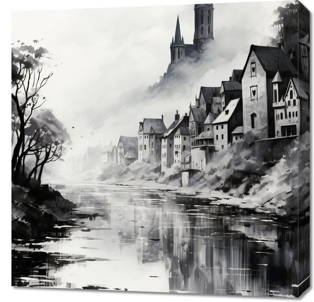 Obraz 70x70cm Mglisty Refleks zdjęcie 1