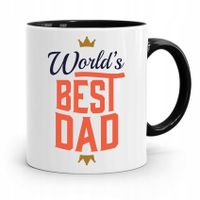 Kubek Czarny Prezent Na Dzień Ojca Best Dad Z Nadrukiem Ze Zdjęciem