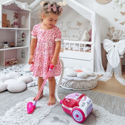 WOOPIE Odkurzacz dla Dzieci z Funkcją Wciągania Różowy na Arena.pl