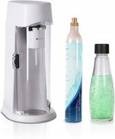 SATURATOR Syfon do Gazowania Wody Levivo BIAŁY + SZKLANA BUTELKA + CYLINDER