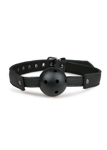 Knebel-Ball Gag With Pvc Ball - Black zdjęcie 3