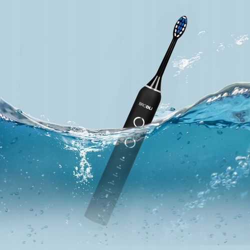 SZCZOTECZKA SONICZNA DO ZĘBÓW ELEKTRYCZNA CZARNA 10 KOŃCÓWEK INDUKCJA na Arena.pl