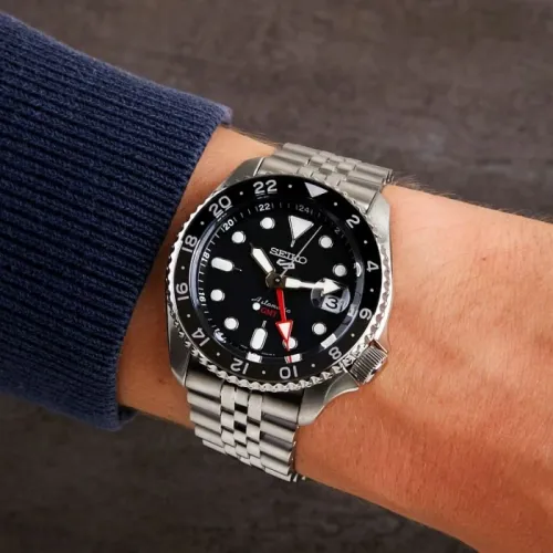 ZEGAREK MĘSKI SEIKO 5 SPORTS SSK001K1 GMT AUTOMAT WR100 + BOX na Arena.pl