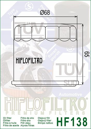 FILTR OLEJU HIFLOFILTRO HF138 zdjęcie 2