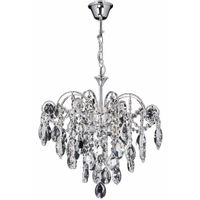 Żyrandol wiszący na łańcuchu VEN W-1364/4 CHROM crystal glamour chrom