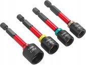 Zestaw nasadek magnetycznych do wkrętów walizka 4 sztuki UDAROWE