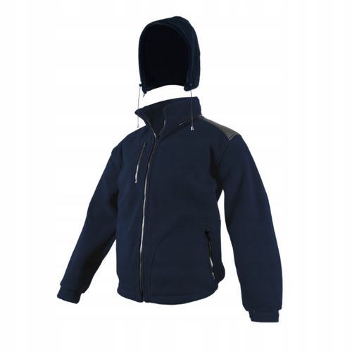 Polar roboczy męski z kapturem Bluza polarowa Rozpinana CIEPŁY GRUBY r.2XL na Arena.pl