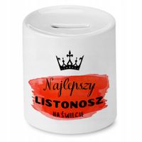 Skarbonka Dla Listonosza Najlepszy Na Świecie Z Nadrukiem Ze Zdjęciem