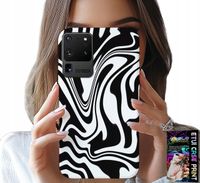 ETUI DO SAMSUNG GALAXY S20 Ultra - CZARNO BIAŁA ABSTRAKCJA + FOLIA HYDR