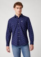 MĘSKA KOSZULA MATERIAŁOWA WRANGLER LS 1PKT SHIRT INDIGO W5D0N4452 M