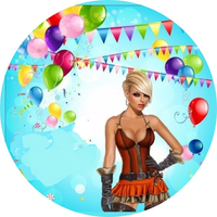 Opłatek na tort Urodziny 18 30 40 50 60 Okazjonalny Balony Szampan Drink