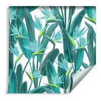 Tapeta Ścienna Piękne Egzotyczne Liście i Kwiaty ROLKA 10m