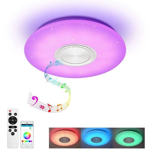 Lampa plafon LED RGB GŁOŚNIK Bluetooth 60w + PILOT na Arena.pl