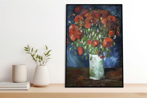 Plakat 50x70cm Vase with Poppies, Van Gogh Vintage do Salonu na Arena.pl