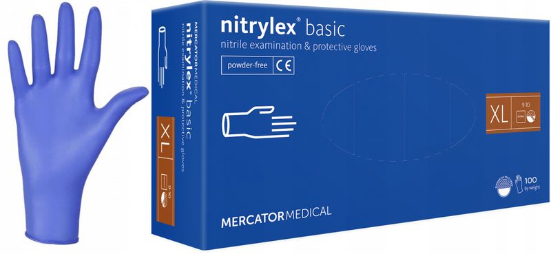 Rękawice Nitrylowe 100 szt. Nitrylex Basic Dark Blue 10-XL zdjęcie 13