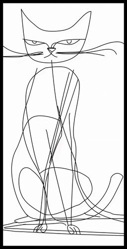 Plakat 50x100cm Kot Linijny na Arena.pl