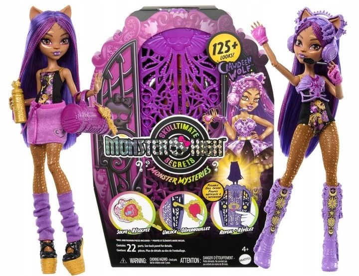 LALKA MONSTER HIGH STRASZYSEKRETY seria 4 POTWORNE ZAGADKI Clawdeen Wolf zdjęcie 1