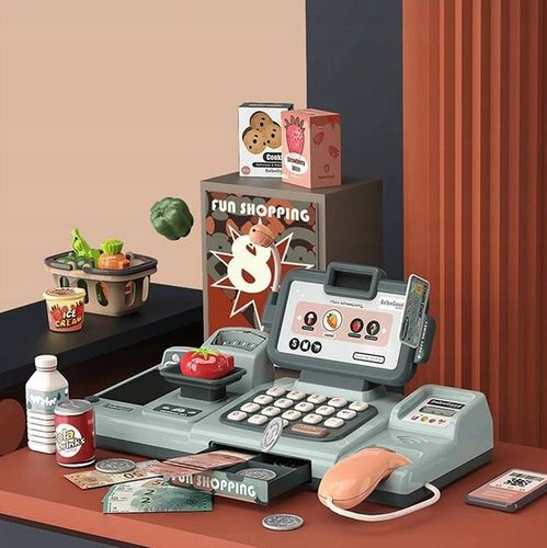 INTERAKTYWNA DUŻA KASA FISKALNA SKLEPOWA TAŚMA WAGA AKCESORIA MIKROFON na Arena.pl